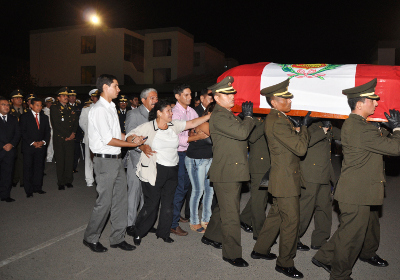 Presidente Humala asistió a homenaje póstumo de capitán del Ejército caído en el VRAE