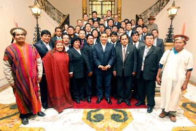 Presidente Ollanta Humala anuncia mayor inversión en infraestructura vial para Pasco