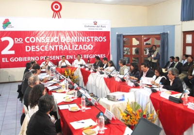 Presidente Ollanta Humala encabeza el Segundo Consejo de Ministros Descentralizado en Moquegua