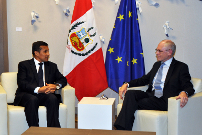 Presidente Ollanta Humala sostuvo encuentro con el presidente del consejo europeo