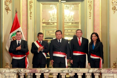 Presidente Ollanta Humala tomó juramento a titulares de Defensa, del Interior y de la Producción