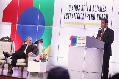 Discurso del Presidente de la República, Ollanta Humala Tasso, al clausurar el Foro “10 Años de la Alianza Estratégica Brasil Perú 2003 - 2013” en el Swissotel