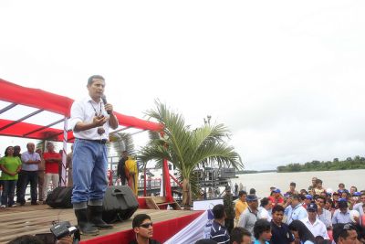 Discurso del Presidente de la República, Ollanta Humala Tasso, al presentar el proyecto piloto “Plataforma Itinerante de Acción Social” en el distrito loretano de Mazán