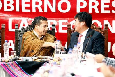 Presidente Humala encabeza la VIII Sesión del Consejo de Ministros Descentralizado en el distrito ayacuchano de Tambo