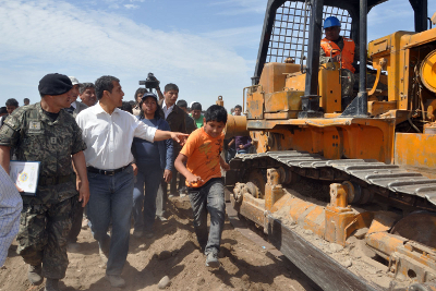 Presidente Ollanta Humala - Inspecciona rabajos en pisco