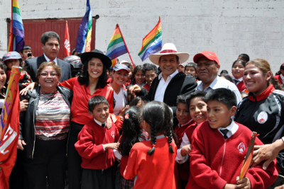 Presidente Ollanta Humala y Nadine Cusco