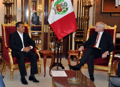 Presidente Ollanta Humala se reunio con economista Michael Porter