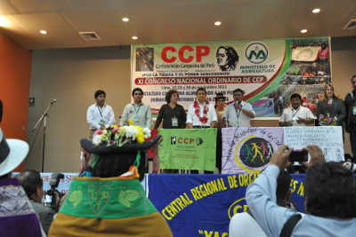 Mandatario participó en clausura del XI Congreso Nacional de la Confederación Campesina del Perú.